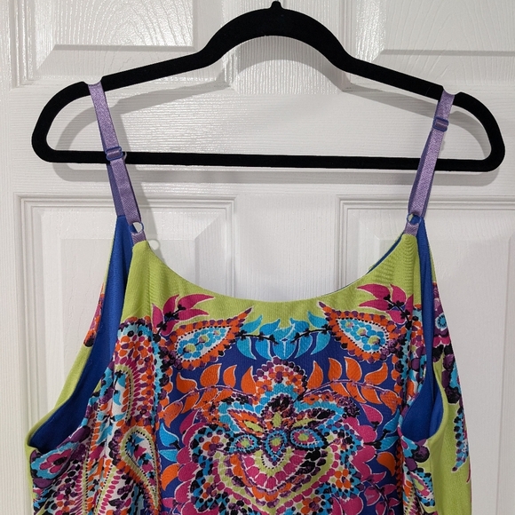 Maurices Vibrant Multicolor Maxi with Spaghetti Straps Dress in Size 3 (3X) - Picture 8 of 11